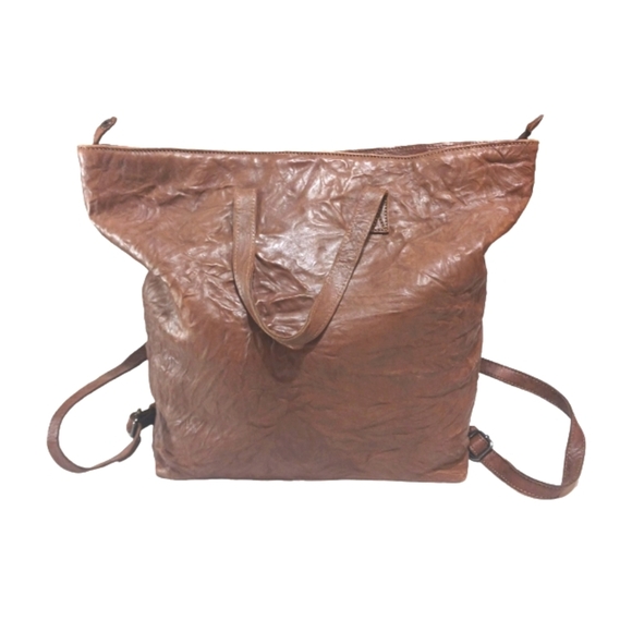 SOHO BAGS Genuine Italian Ditressed Leather Souchy Backpack Sling Bag - Picture 1 of 12